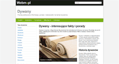 Desktop Screenshot of dywany.webm.pl